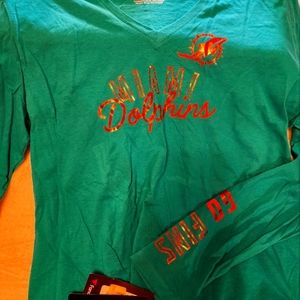 Dolphins Ladies Long-sleeved Top New